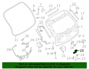Замок двери багажника Mazda CX-5 17-24