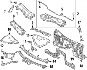 Накладка склянки ліва Mazda CX-90 24-26