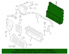 Дефлектор радиатора Land Rover Range Rover 13-21 рамка, 3.0, 5.0