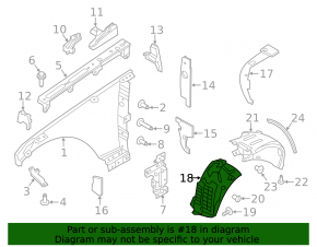 Підкрилок передній лівий передній Land Rover Range Rover 16-18