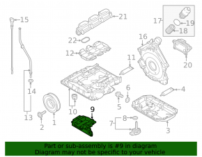 Маслоотражатель Audi Q7 16-19 3.0T тип 2
