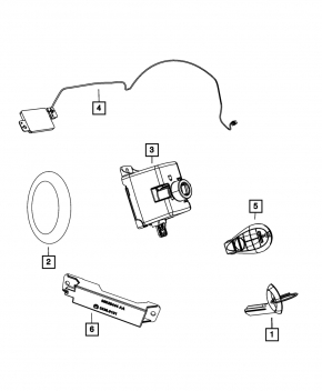 Ключ Dodge Durango 11-13 keyless на 2 кнопки