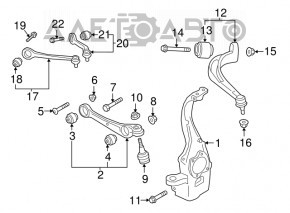 Шаровая опора передняя левая Audi A6 C8 19-24