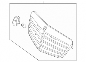 Решітка радіатора grill Mercedes E-class W212 10-13 elegance pkg