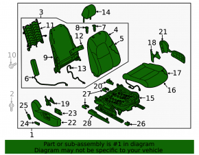 Пассажирское сидение Mazda CX-5 17-18 кожа grand touring с airbag