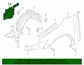 Защита арки передняя левая Mazda CX-50 24-26