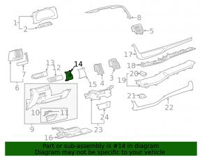 Накладка кнопки Start-Stop Toyota Highlander 14-19 черная