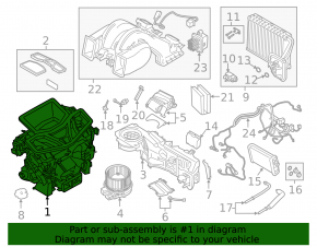 Печка в сборе BMW X5 G05 19-26 под 2 зонное управление