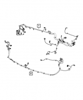 Проводка заднего бампера Jeep Cherokee KL 19-23 без BSM