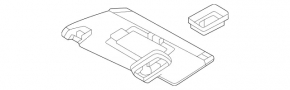 Козирок правий Mercedes W167 GLE 350 450 20-25 чорний алькантара, без гачка