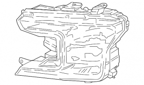 Фара передняя левая Ford F-150 18-20 голая, галоген, сломан корпус, царапины