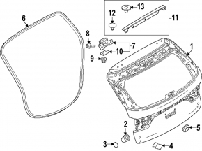 Уплотнитель двери багажника верхний Mazda CX-90 24-26