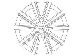 Диск колесный R17 VW Tiguan 09-18 тип 2, легкая бордюрка, полез лак