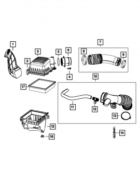 Расходомер воздуха Jeep Grand Cherokee WK2 14-19 3.0d