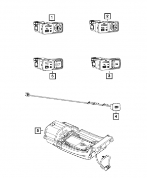 USB Hub центральной консоли Jeep Cherokee KL 14-18