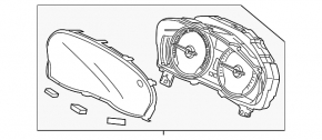 Щиток приборов Acura MDX 14-15 86k царапины
