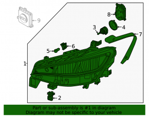 Фара передняя правая в сборе Volkswagen ID.4 21-22 LED