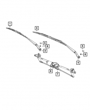 Поводок дворника левый Jeep Compass 11-16