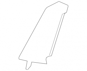Накладка боковая задних сидений правая Honda Accord 13-16 ткань черная, тип 2, надрыв