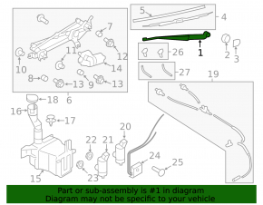 Поводок дворника правый Subaru Impreza WRX GH 08-14