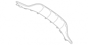 Накладка губ заднього бампера нижня Mercedes C-class W205 43 15-21