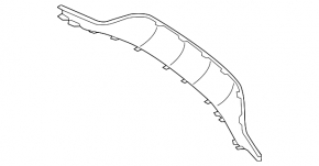 Накладка губ заднього бампера нижня Mercedes C-class W205 43 15-21