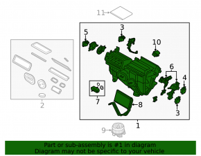 Печка в сборе Ford Fusion mk5 13-20 auto без dual zone