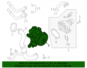 Помпа водяная Volvo XC60 22-26 B5, B6