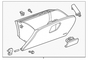 Перчаточный ящик, бардачок Buick Encore 13-16 серый под airbag