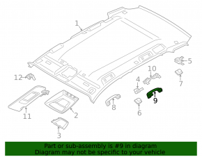 Ручка потолка задняя правая BMW X3 F25 11-17 бежевая, слом креп