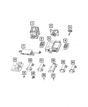 Ключ Jeep Cherokee KL 14-23 smart 5 кнопок, потерт