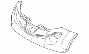 Бампер передній голий Nissan Juke 15-17 S, SL, SV