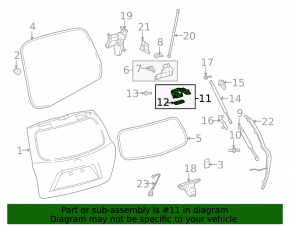 Петля двери багажника правая Toyota Highlander 08-13