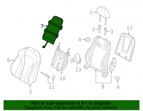 Подогрев пассажирской спинки Audi Q3 8U 15-18 Sport