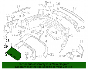Накладка губы заднего бампера Land Rover Range Rover Velar 18-23 без фаркопа, тычки, царапины