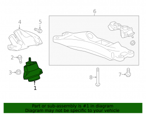 Подушка двигателя левая Chevrolet Camaro 16-23 6.2