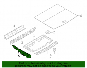 Пенопласт багажника правый BMW X1 F48 16-22