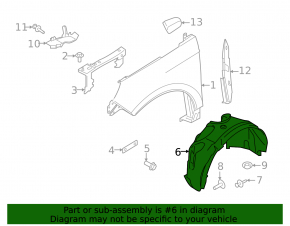 Подкрылок передний правый Ford Edge 15-18