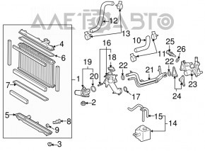Патрубок охлаждения верхний короткий Lexus GS300 GS350 GS450h 06-11