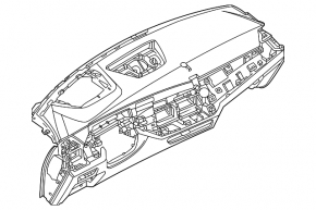 Торпедо передняя панель с AIRBAG BMW X5 G05 24-26 черная
