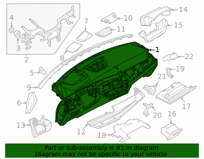 Торпедо передняя панель с AIRBAG BMW X5 G05 24-26 черная