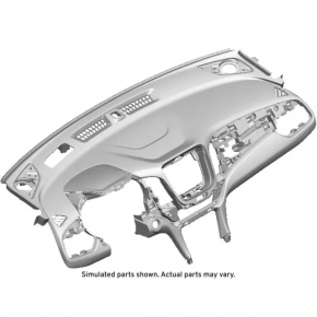 Торпедо передня панель без AIRBAG Chevrolet Equinox 20-24 чорна