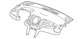 Торпедо передняя панель с AIRBAG Chevrolet Equinox 20-24 черная