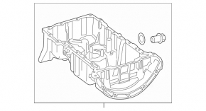 Піддон масляний Mercedes CLA 250 14-19 2.0T