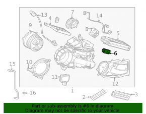 Клапан печки кондиционера заднего ряда Toyota Sienna 21-26