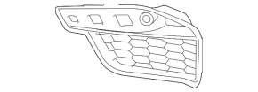 Решітка переднього бампера ліва BMW X5 F15 14-18 M