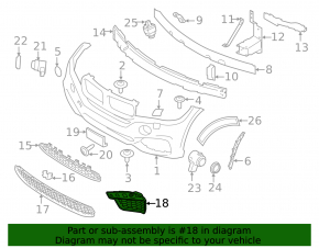 Решетка переднего бампера левая BMW X5 F15 14-18 M