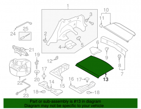Пол багажника Subaru Impreza 4d 17-23 GK