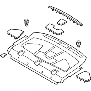 Полка задняя Ford Fusion mk5 13-16 тип 4 черная