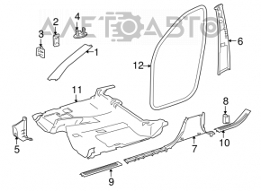 Накладка центральной стойки нижняя левая Mercedes W164 ML беж